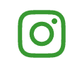 instagram logo FOE green