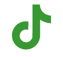 tiktok logo FOE green