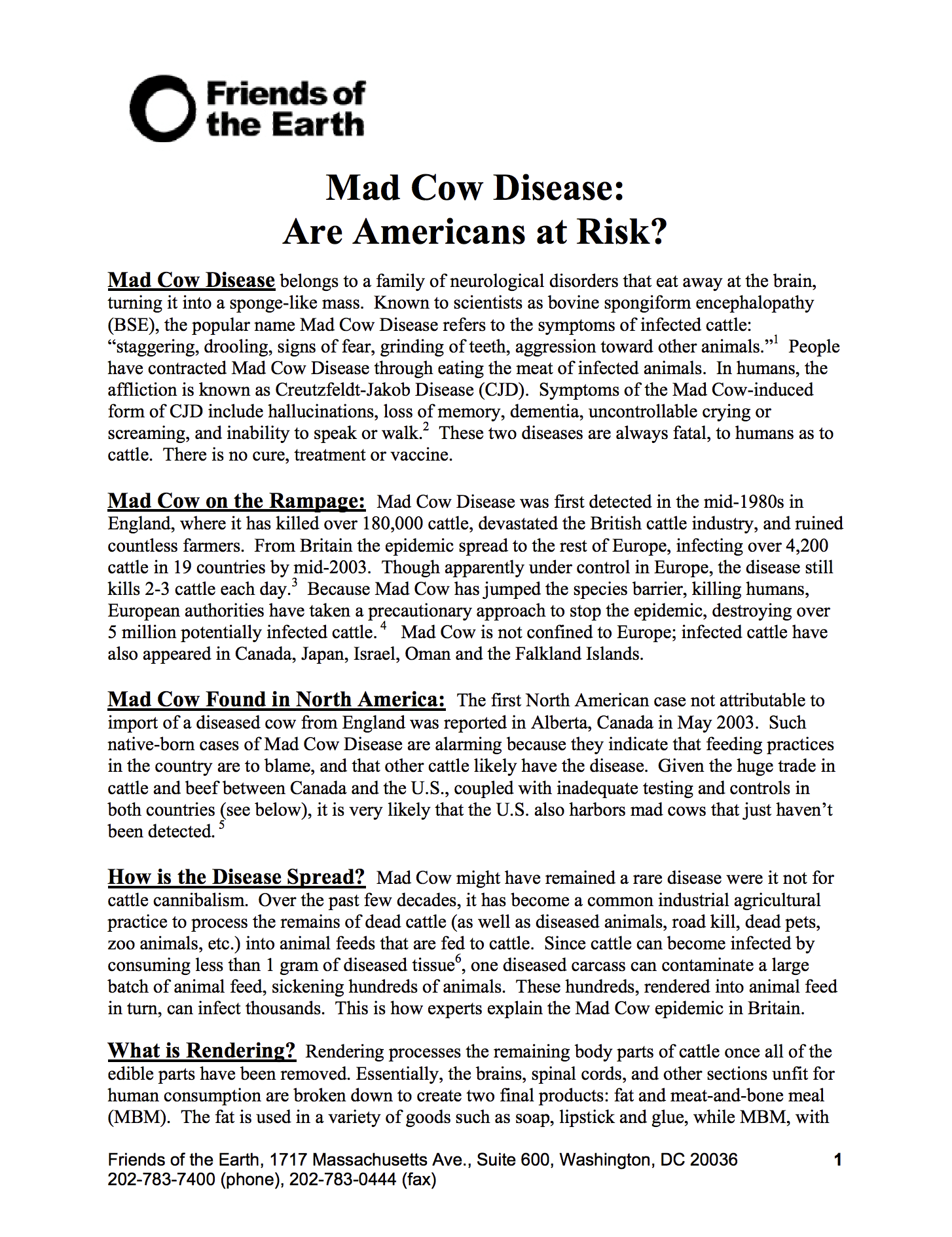 Mad cow disease: Are Americans at risk?