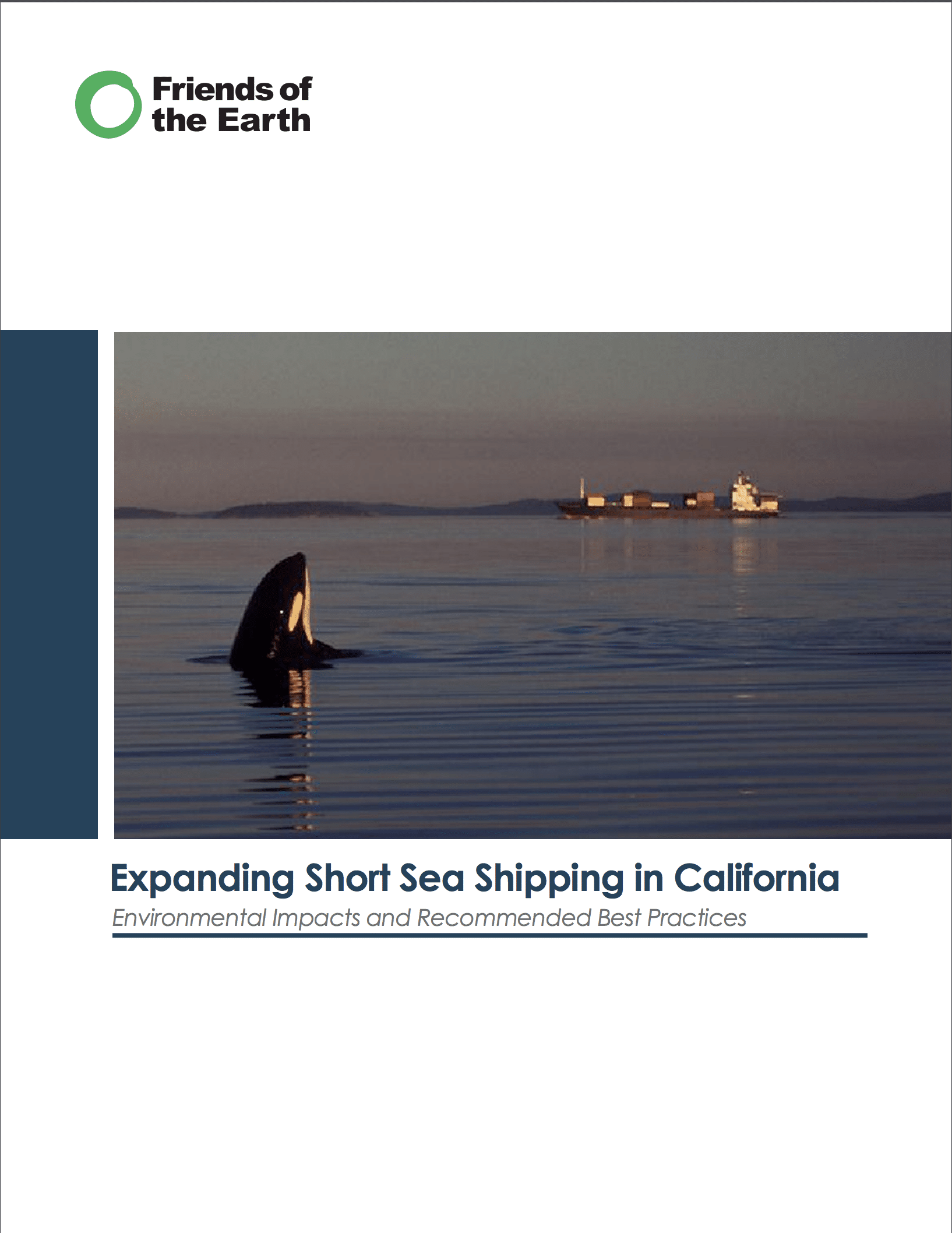 Expanding short sea shipping in California: Environmental impacts and recommended best practices