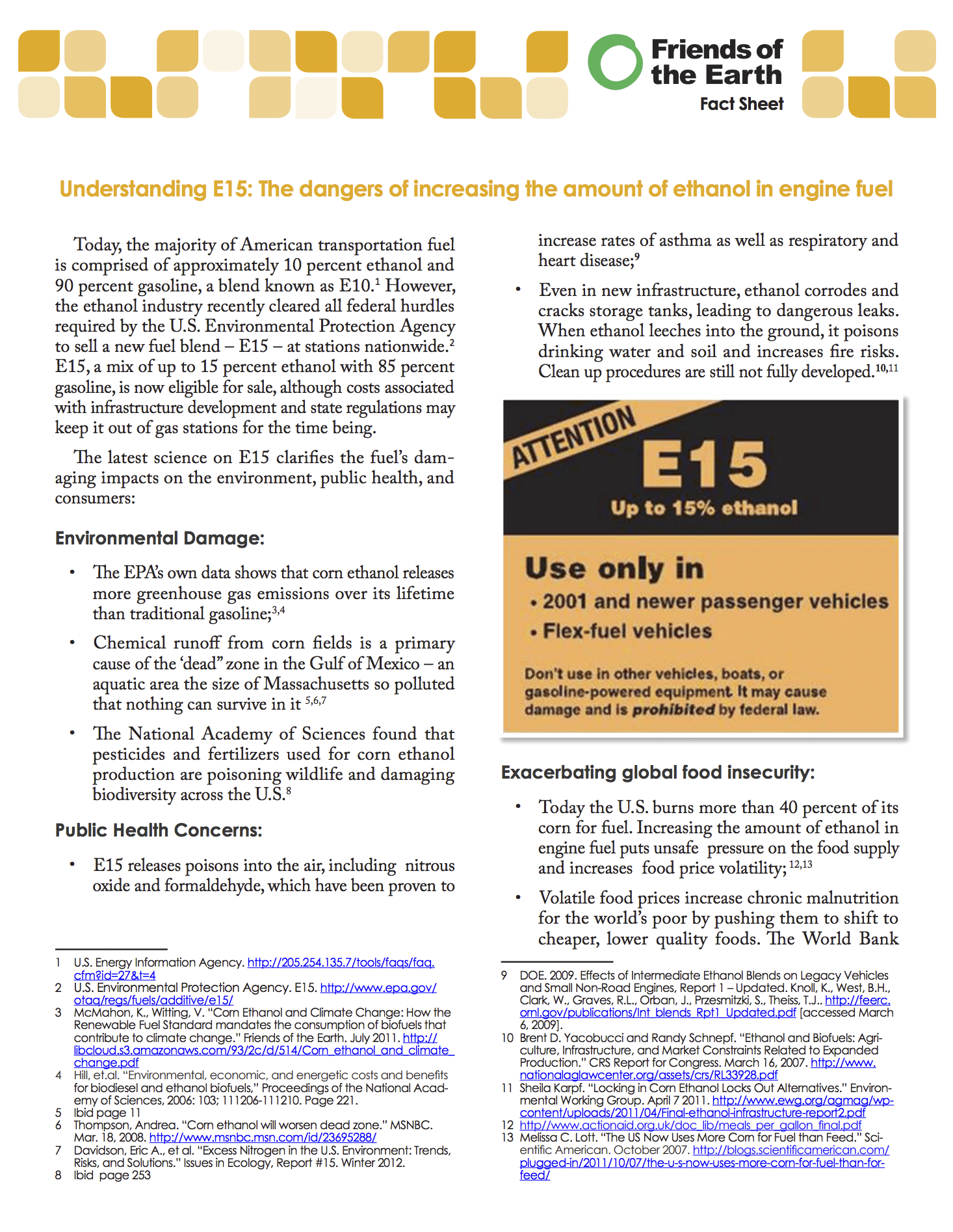 Understanding E15