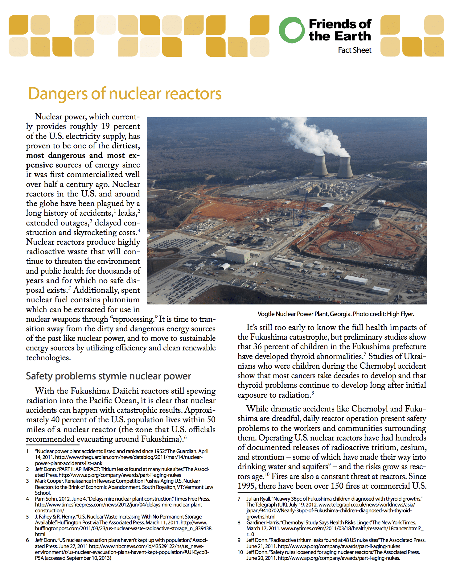 The Dangers of Nuclear Reactors