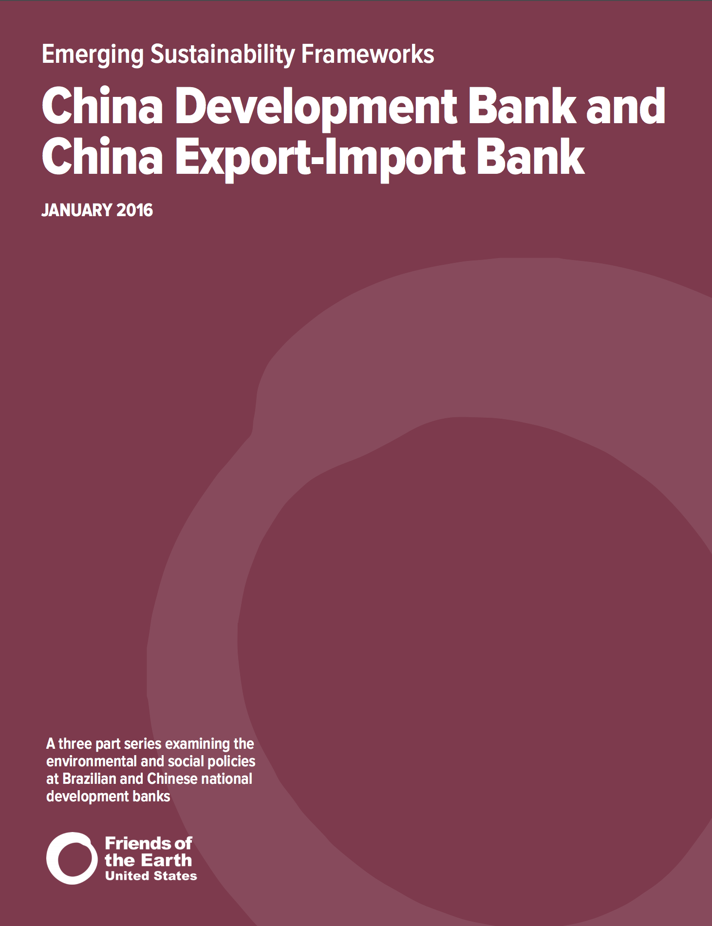 Emerging sustainability frameworks: China Development Bank and China Export-Import Bank