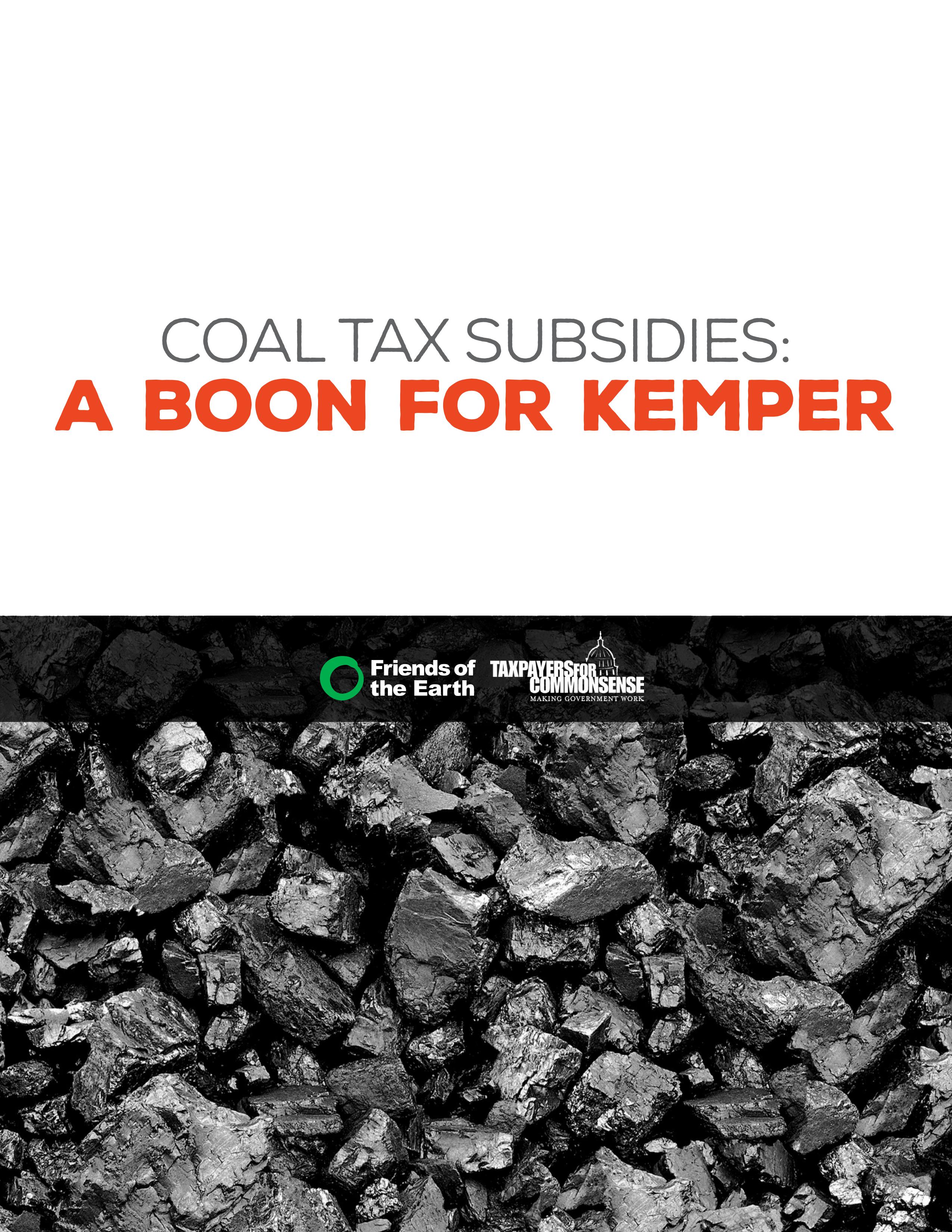 Coal Tax Subsidies: A Boon for Kemper