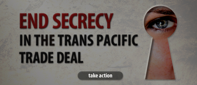 Stop fast track authority for Trans Pacific trade deal