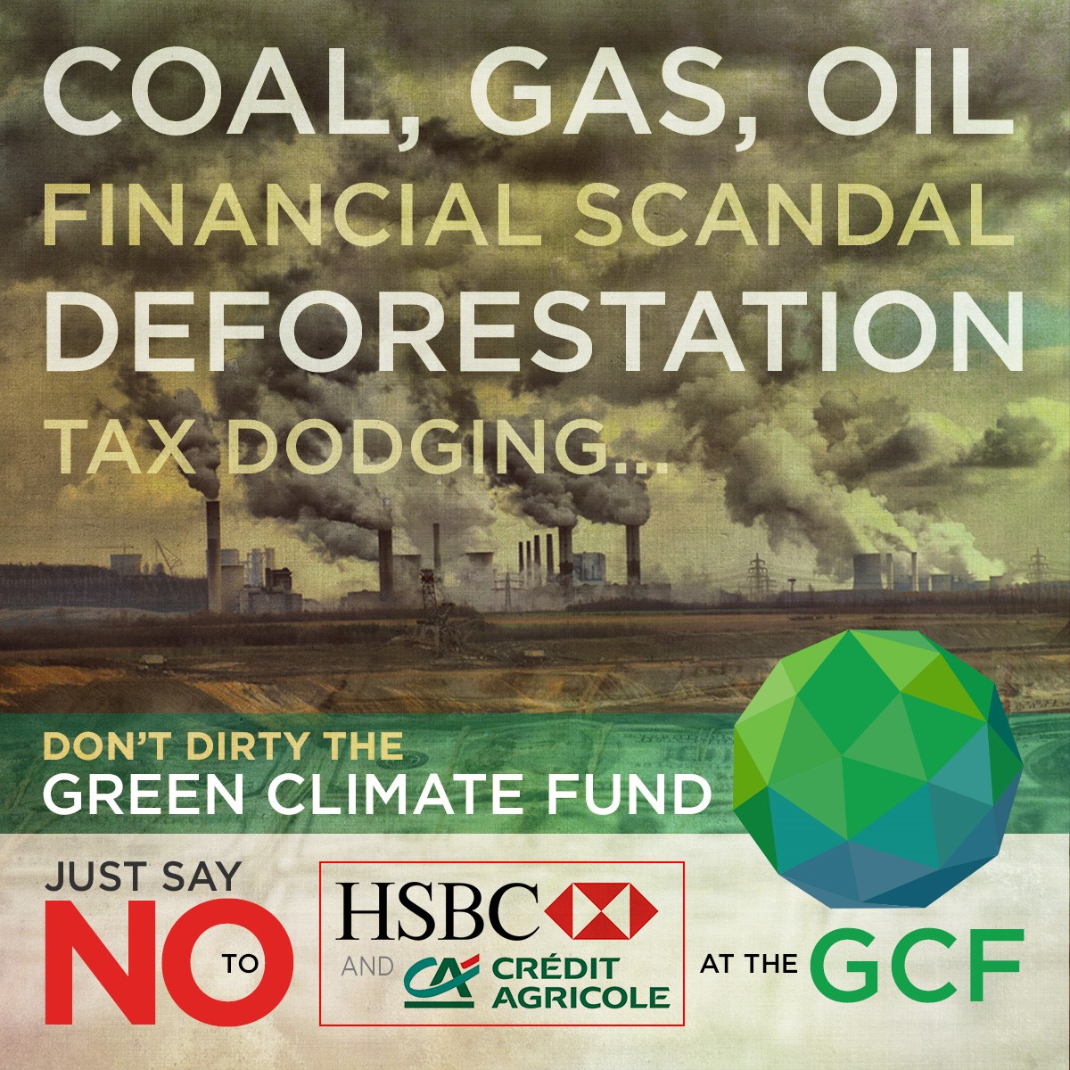 5 simple reasons to oppose HSBC and Credit Agricole at the Green Climate Fund