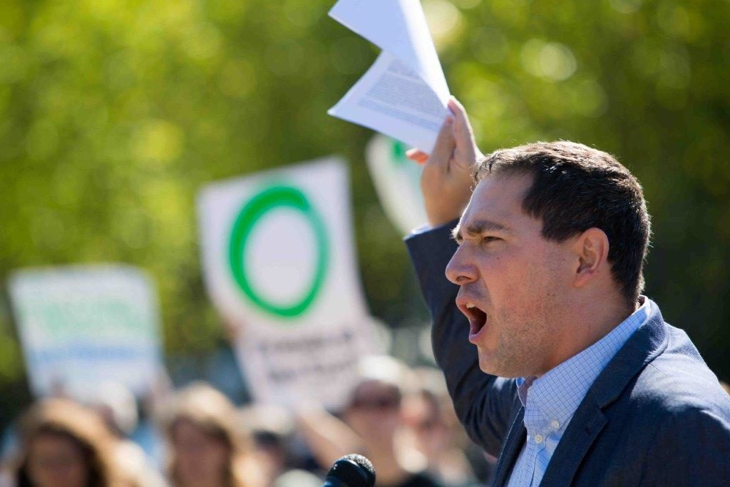 Erich Pica at Climate Coalition protest