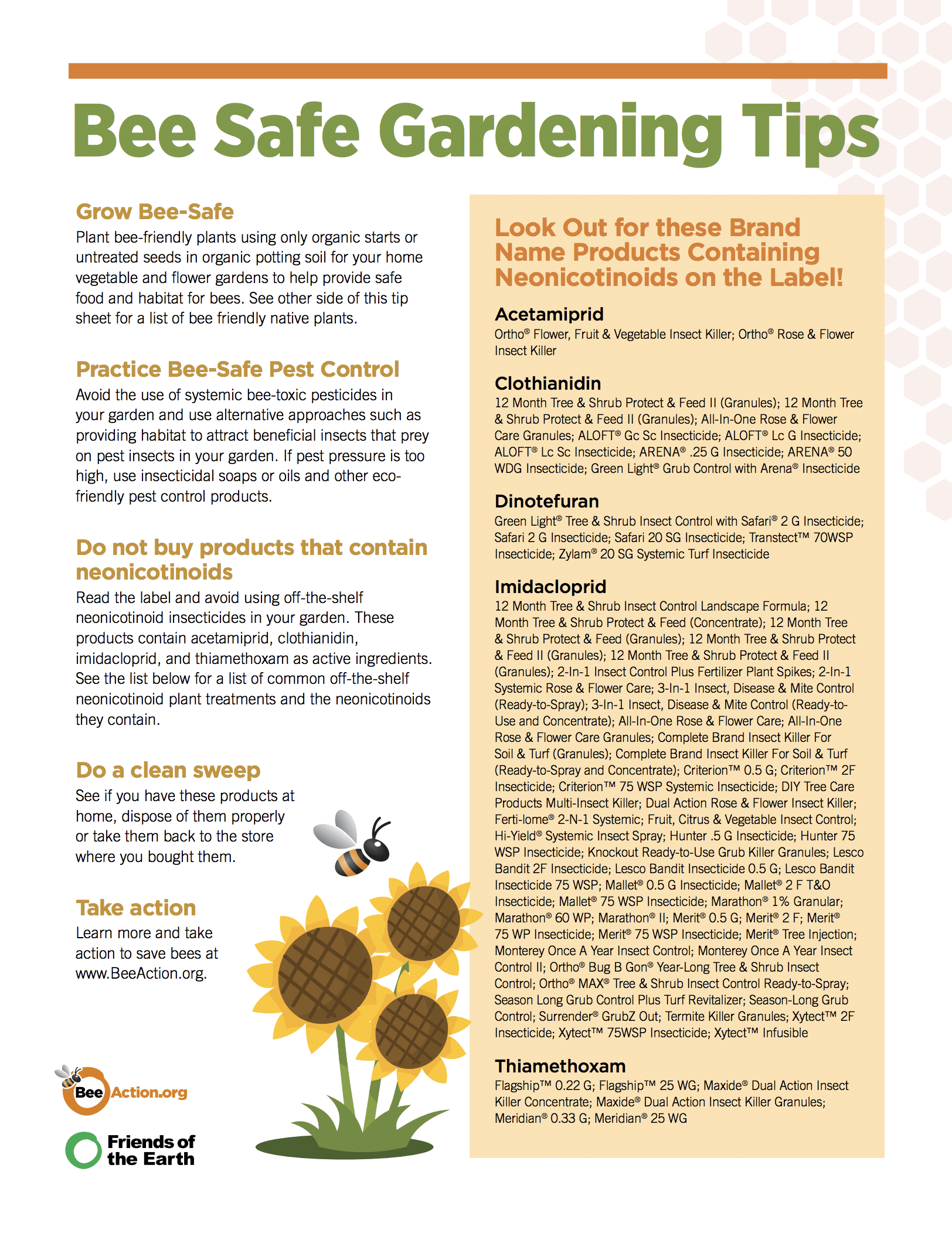 Bee Safe Gardening Tips