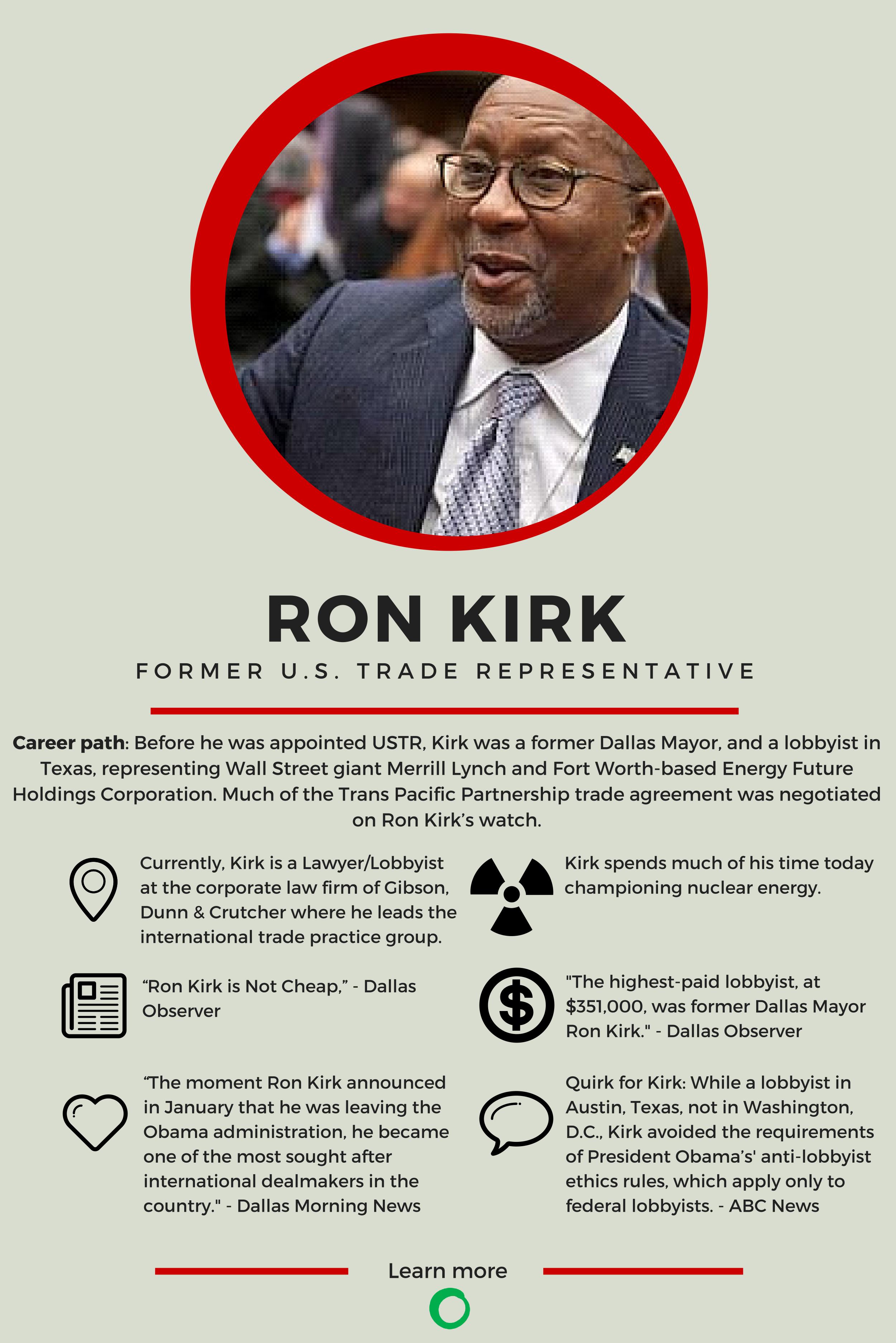 Ron Kirk stats card