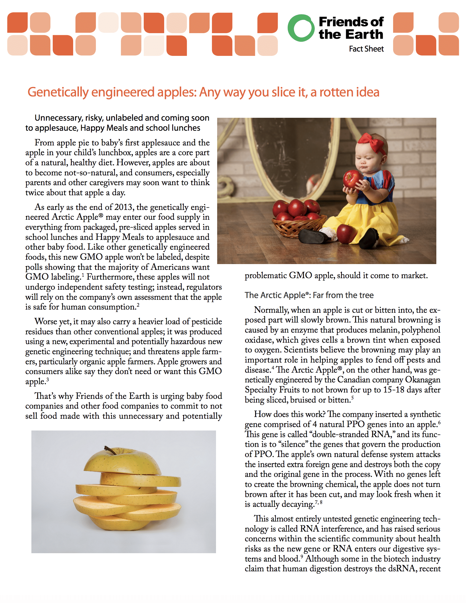 GMO Apple Fact Sheet
