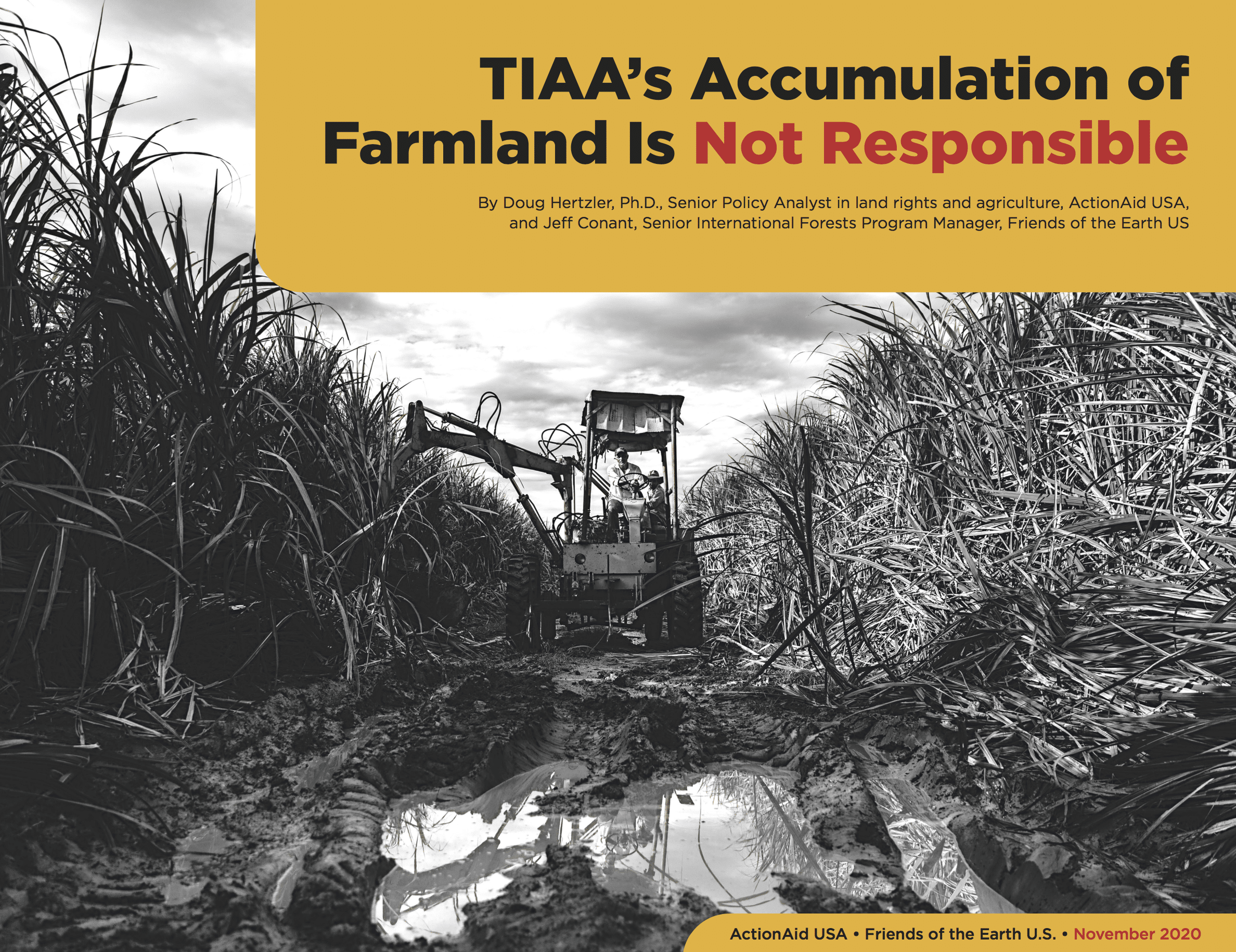 TIAA’s Accumulation of Farmland is Not Responsible