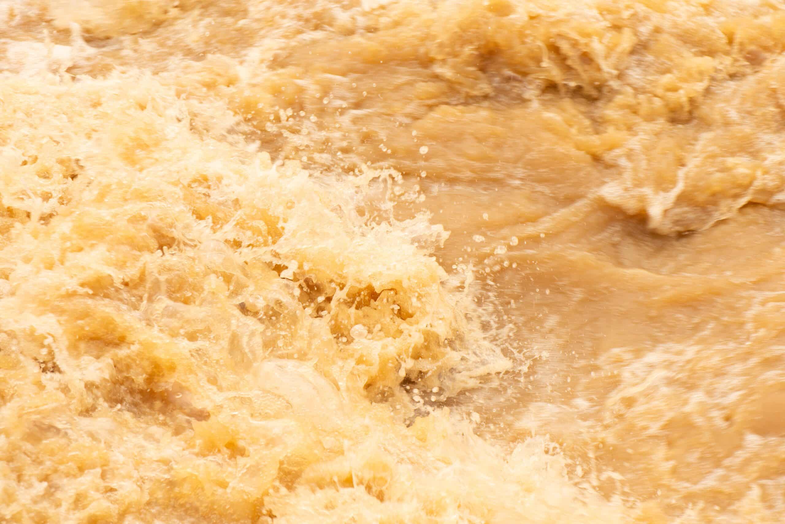 May contain turbulent, muddy water with splashes.
