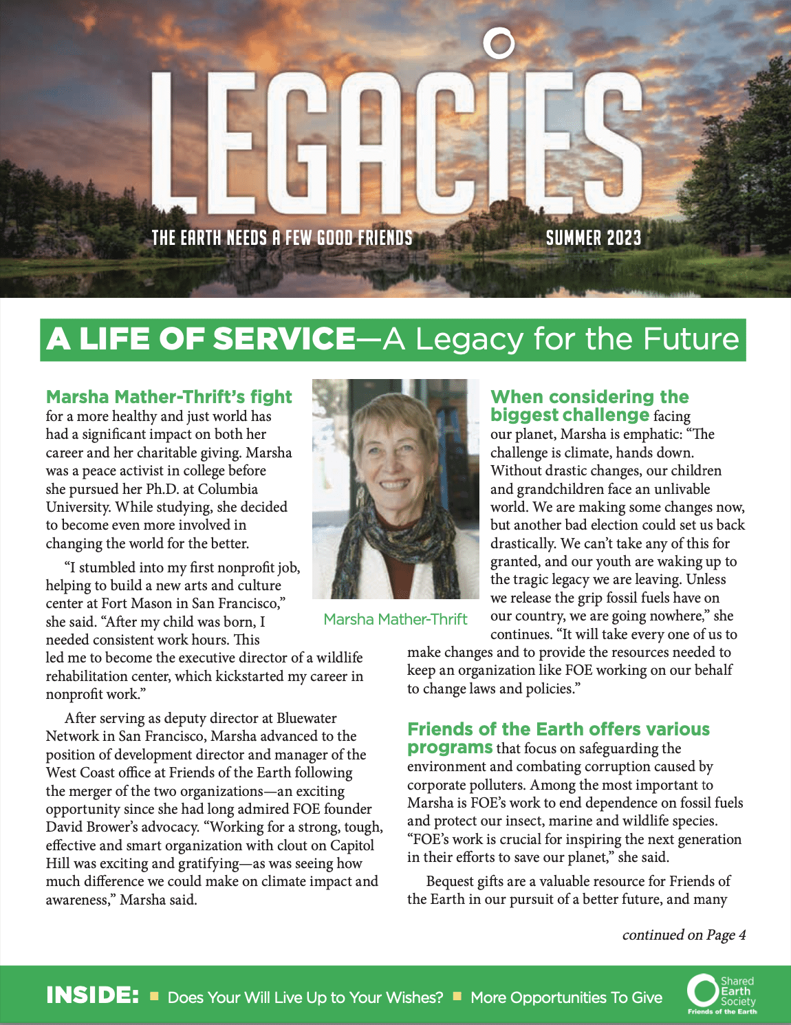 Legacies Newsletter: Summer 2023