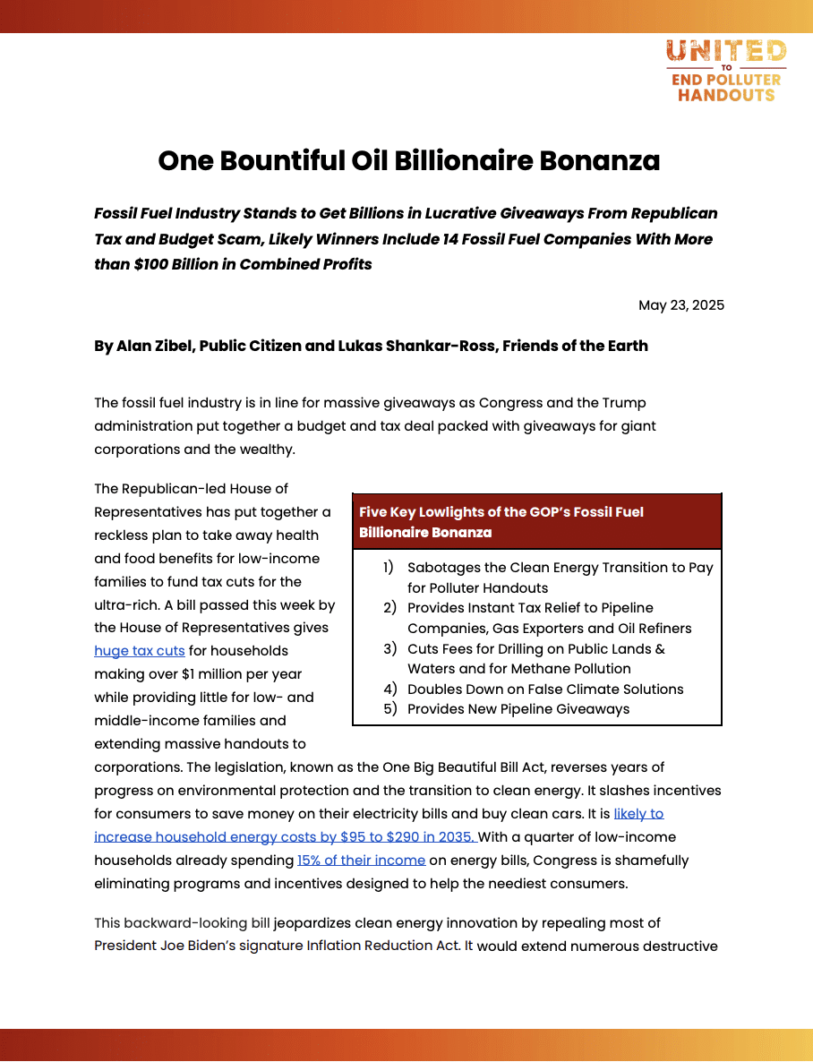 One Bountiful Billionaire Bonanza