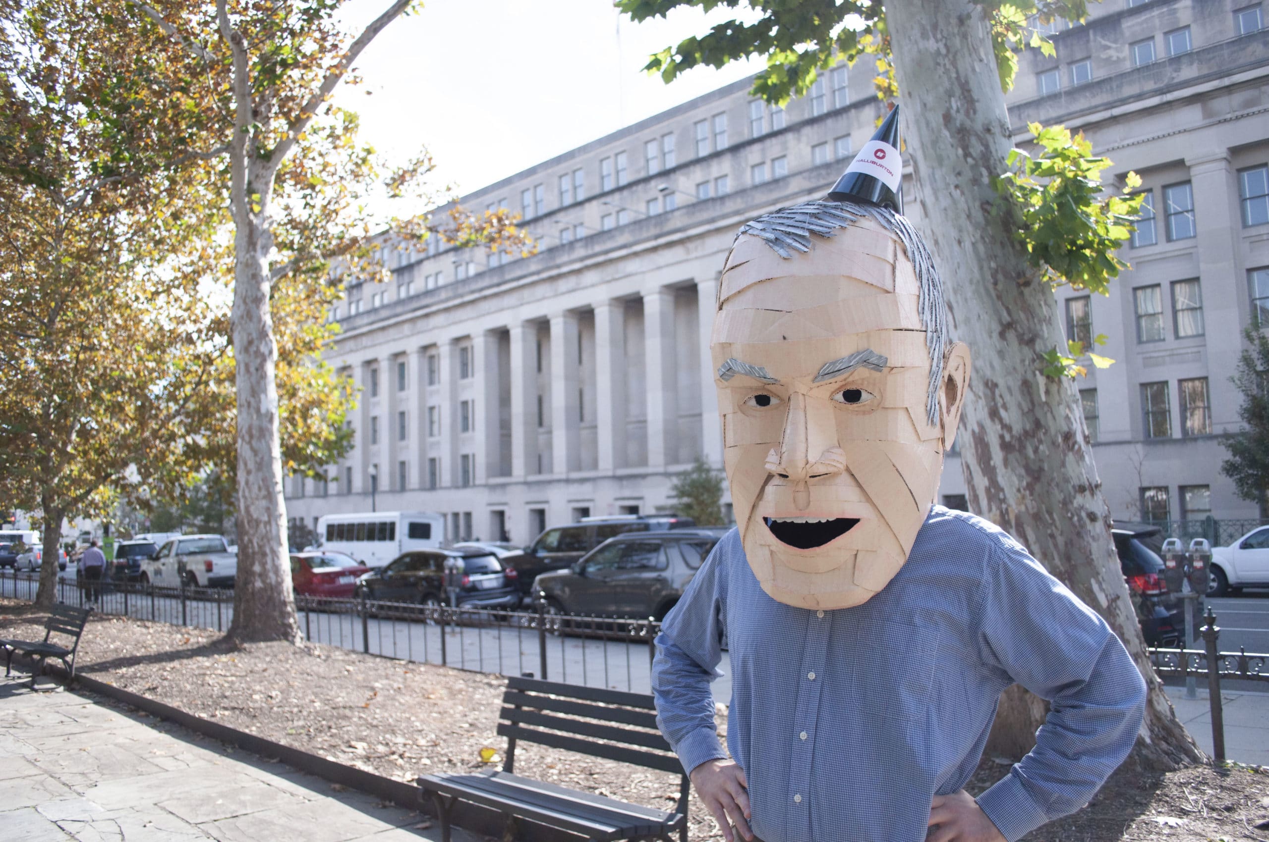 Ryan Zinkie Paper Mache Head on Man