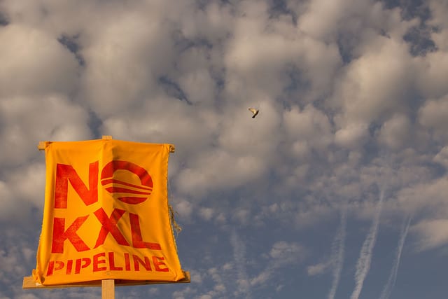 No KXL Pipeline Picket Sign