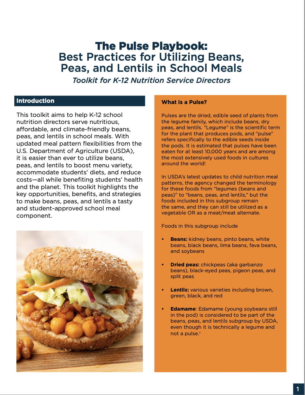 The Pulse Playbook: Best Practices for Utilizing Beans, Peas & Lentils in School Meals