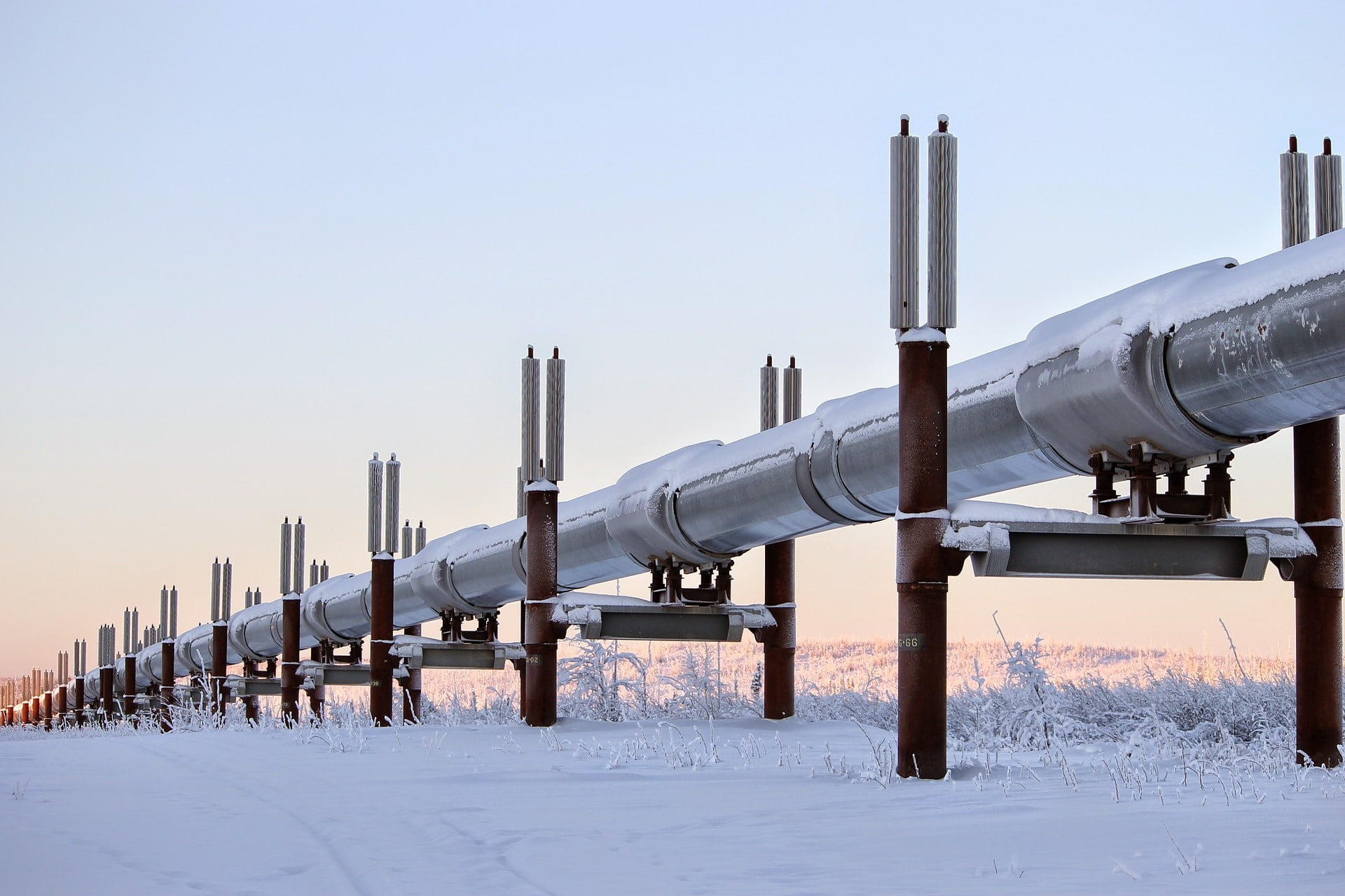 Pipeline in the snow