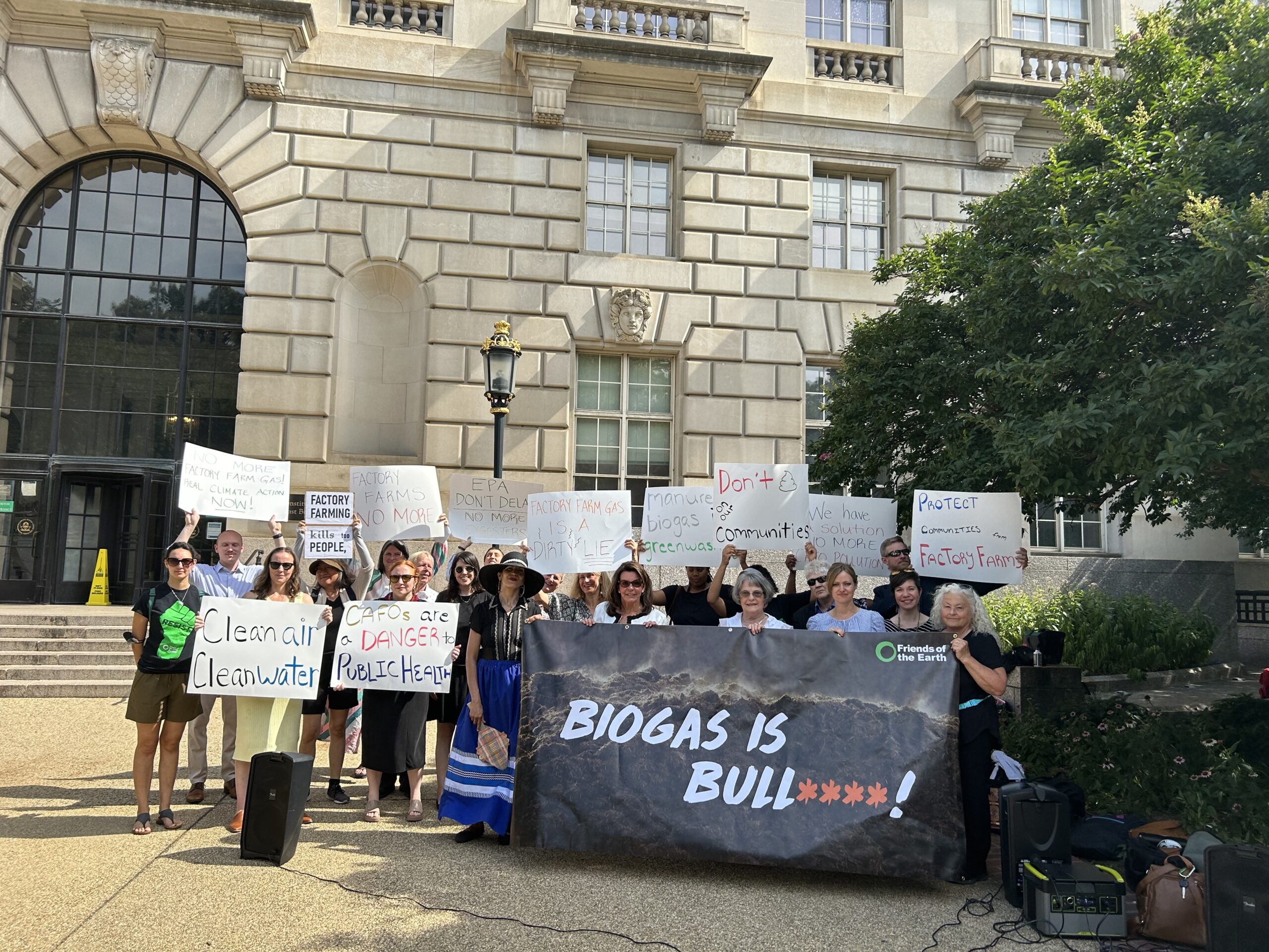 manure biogas protest