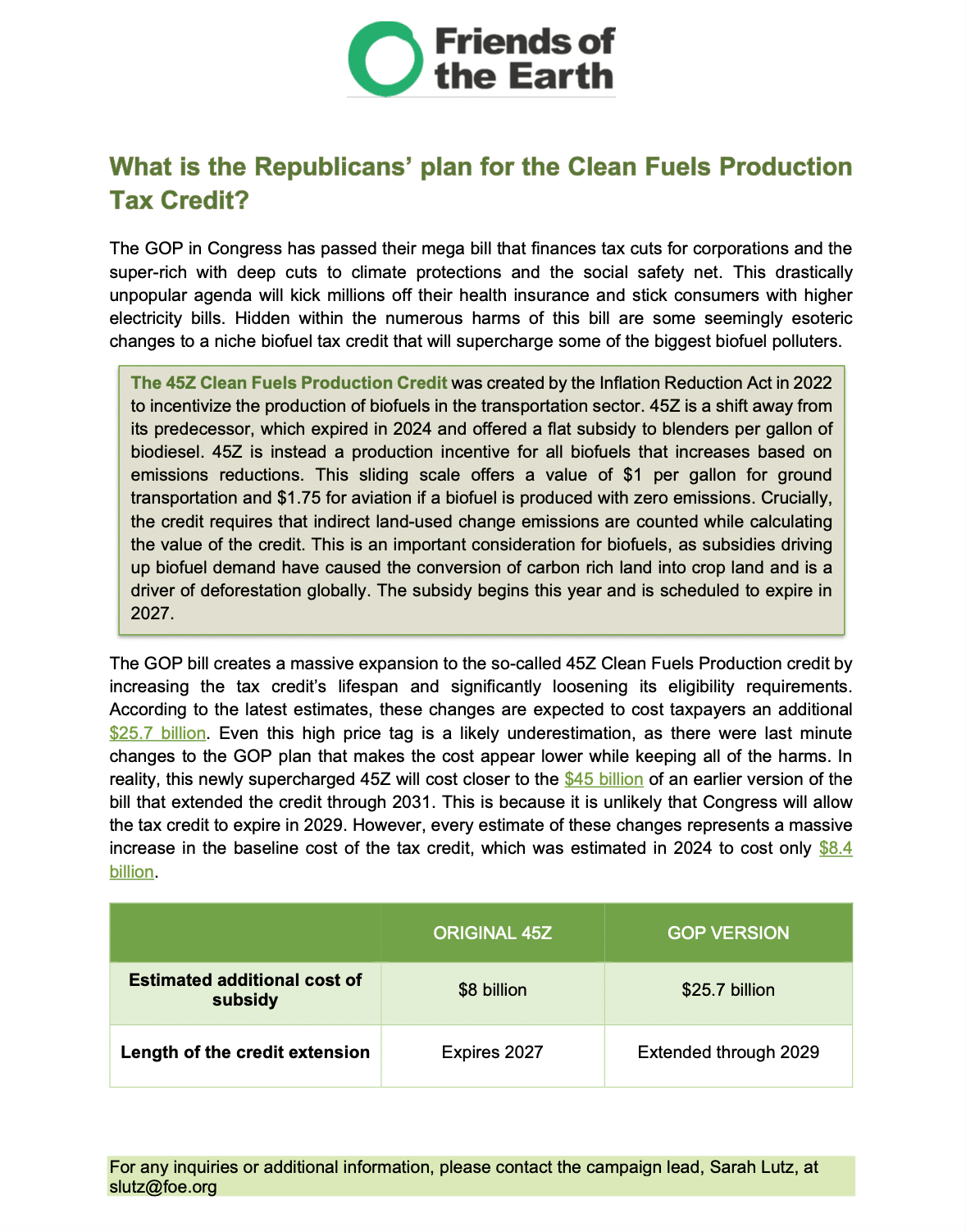 Clean Fuels Production Tax Credit Explainer
