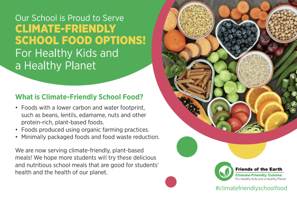 school food postcard