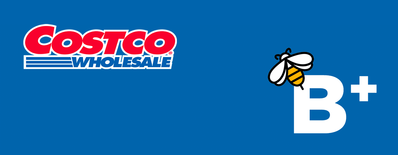 May contain the Costco Wholesale logo and a bee with a B+ symbol.