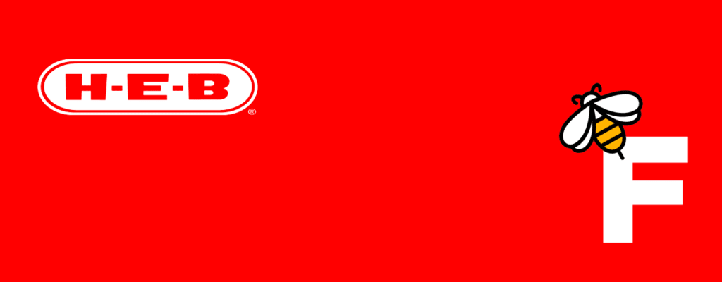 May contain the H-E-B logo, a bee, and the letter F.