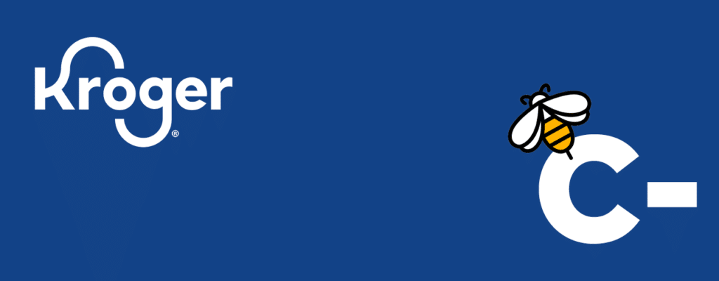 May contain the Kroger logo and a cartoon bee on a white C.