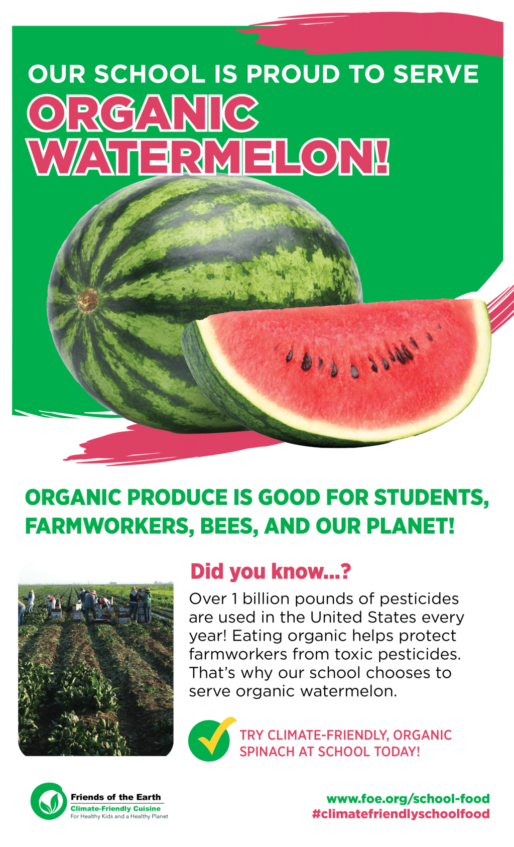 May contain a whole and a slice of watermelon.