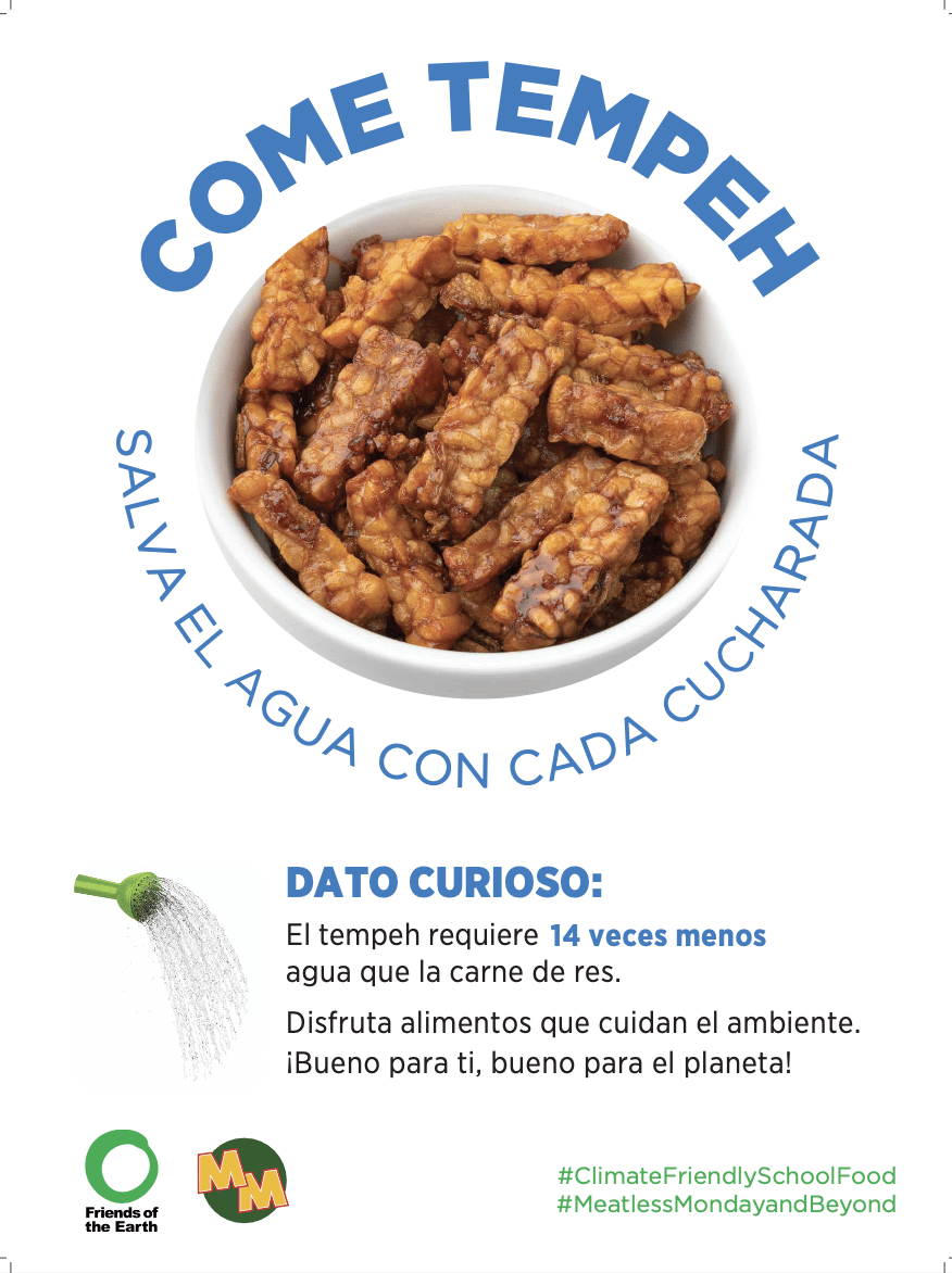 May contain a bowl of tempeh with text and logos.