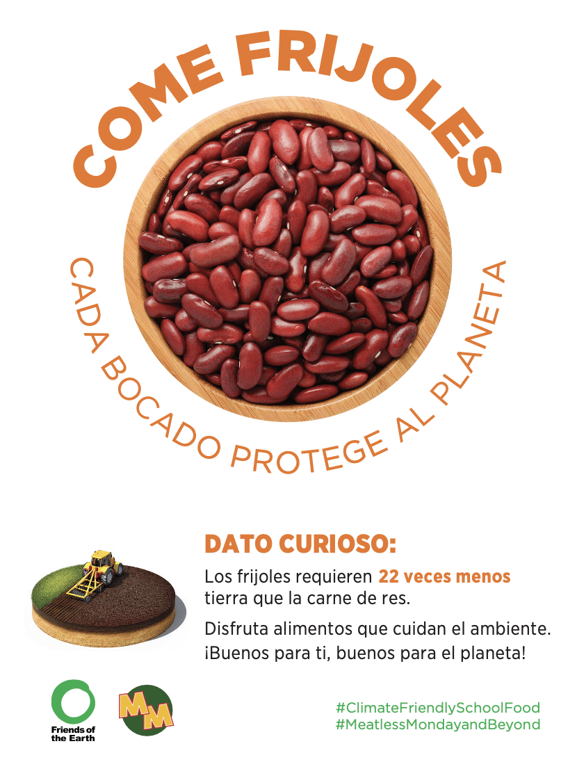 May contain a bowl of red beans and text in Spanish.