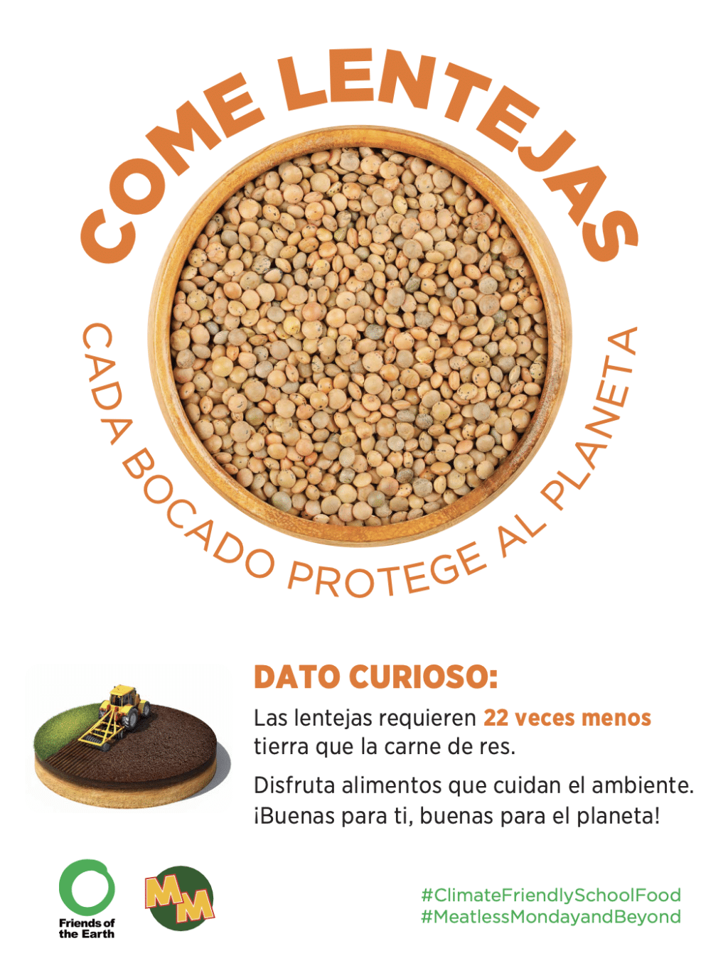 May contain a bowl of lentils and text in Spanish.