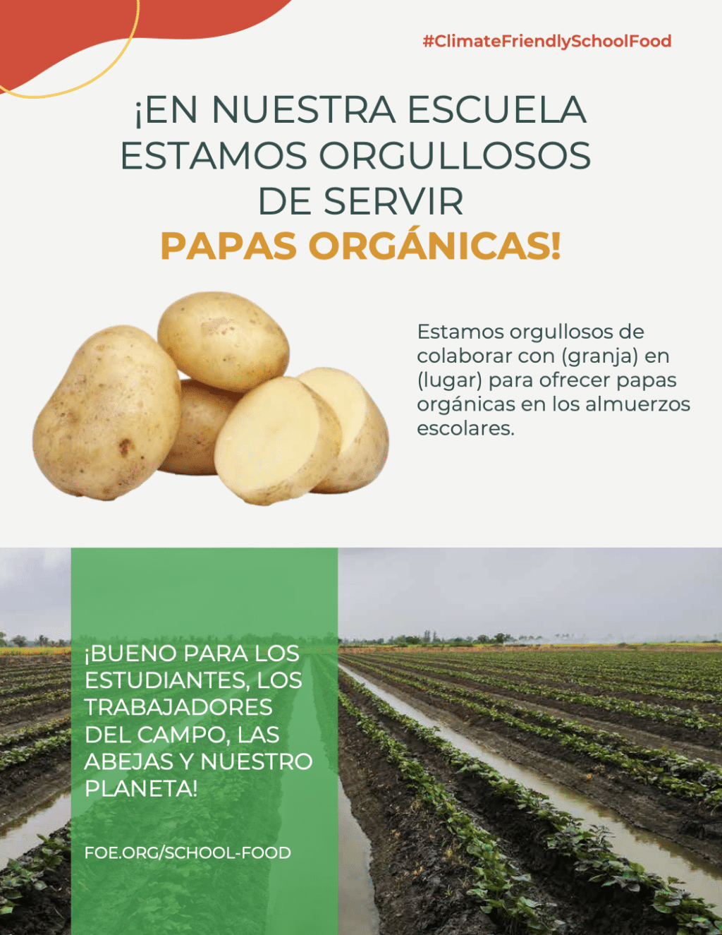 May contain potatoes and a farm field.