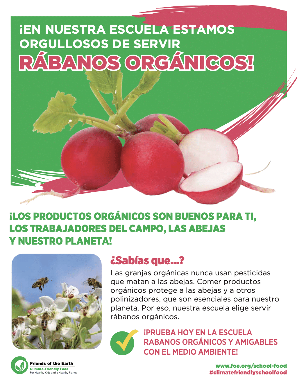 May contain radishes and bees on flowers.