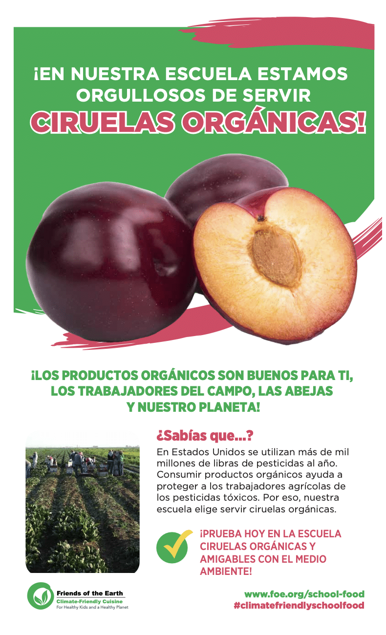 May contain two plums, one cut in half, and a field of people harvesting crops.