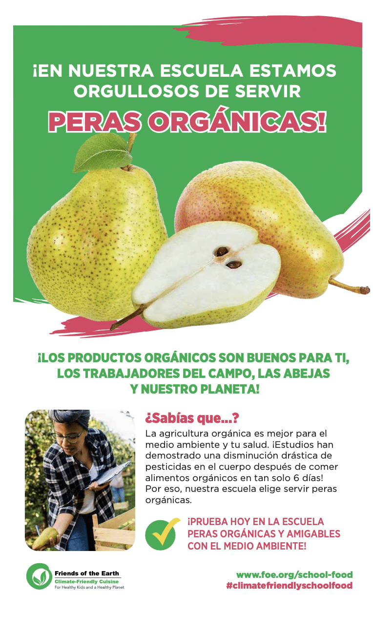 May contain a person holding a pear and pears with text.