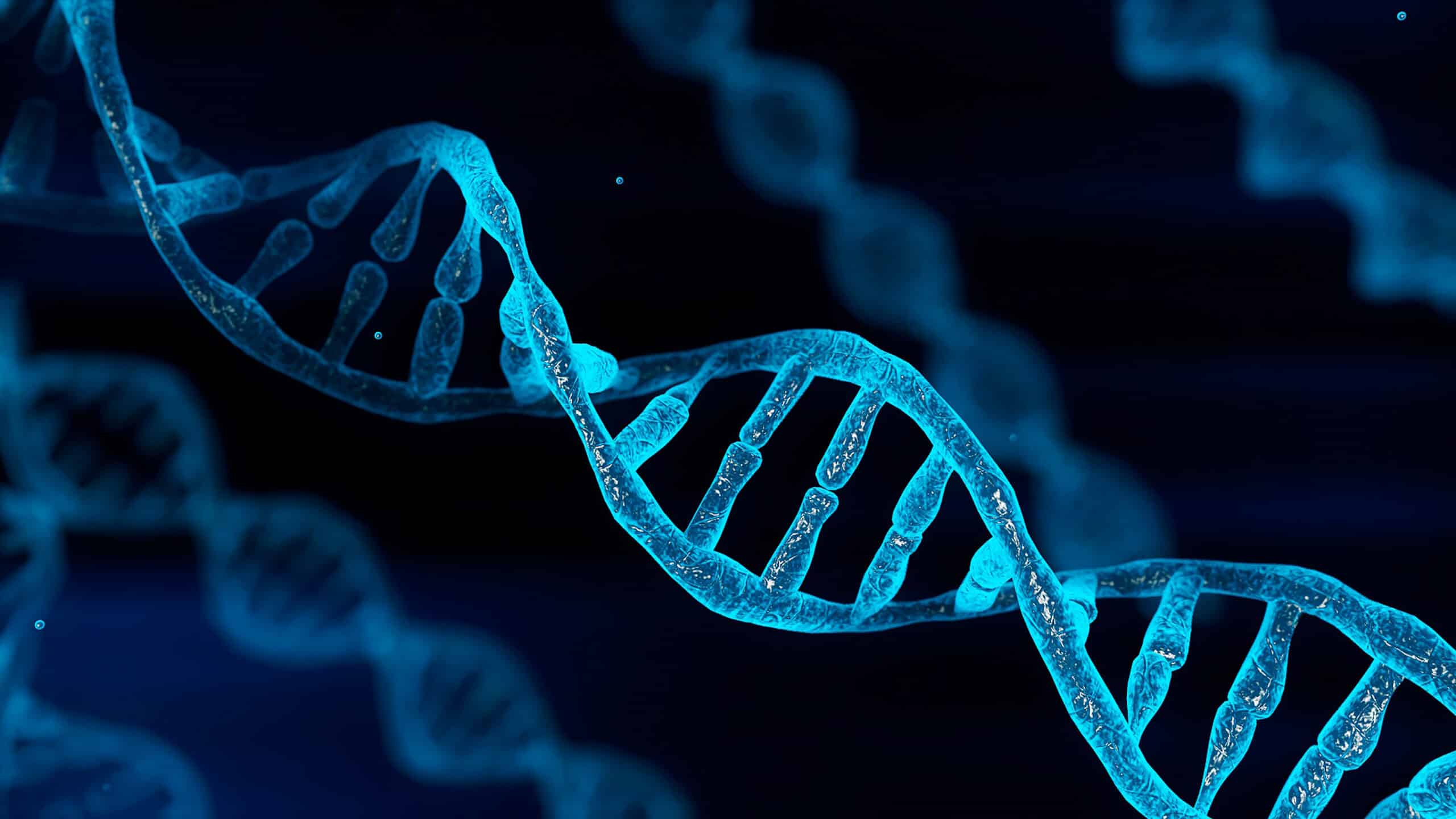 May contain a blue, glowing DNA strand on a dark background.