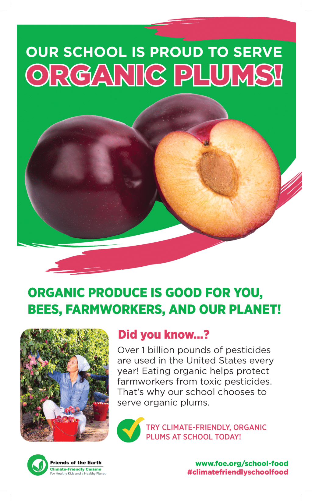 May contain two people picking plums.