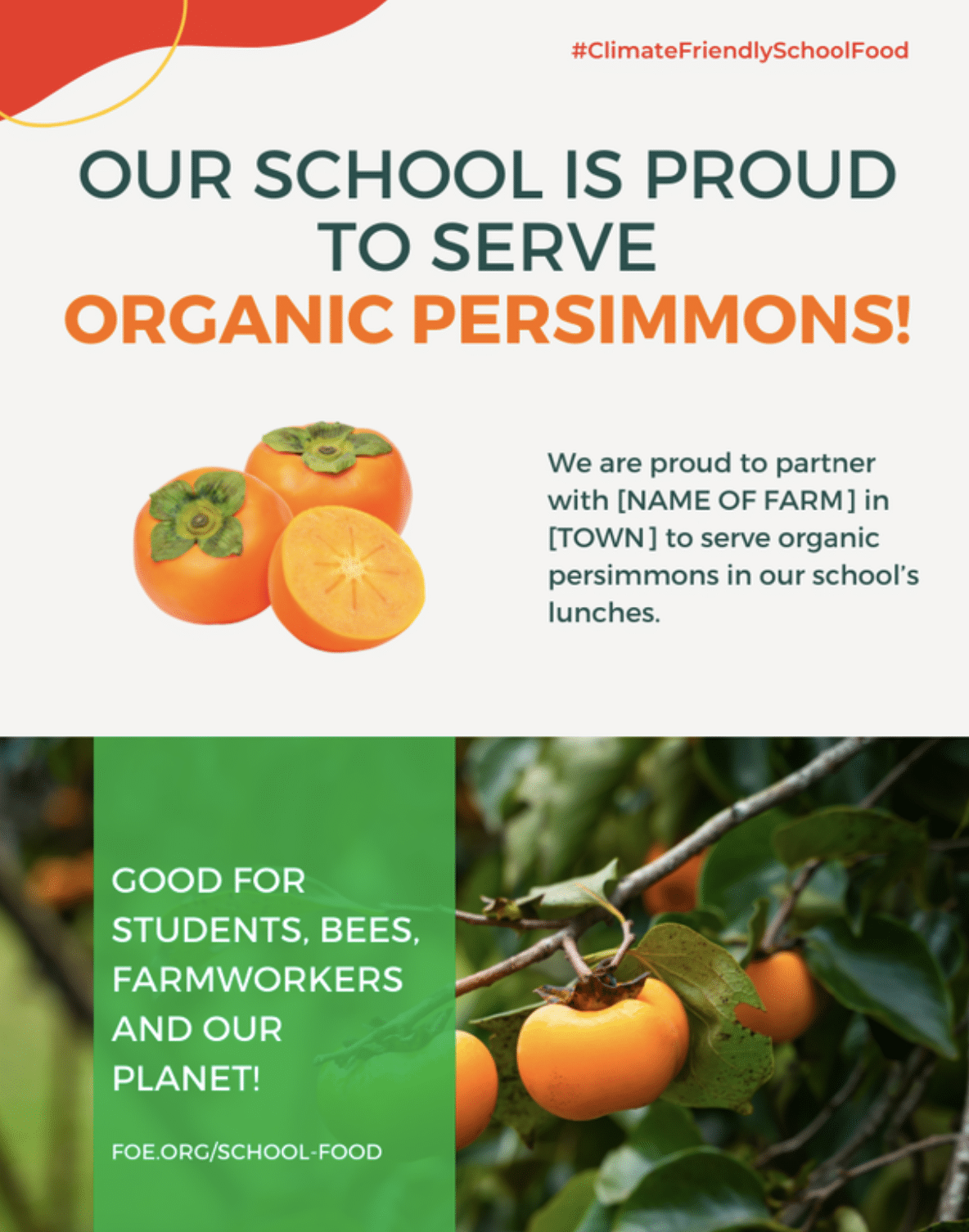 May contain three persimmons, one sliced, on a light background.