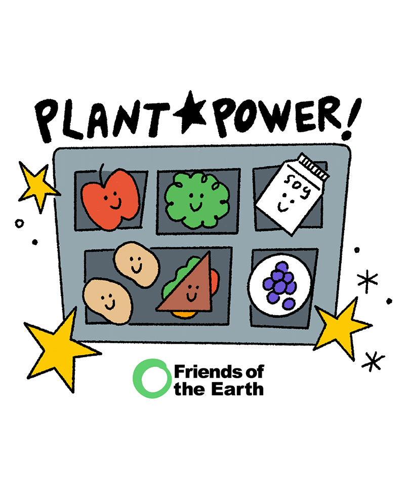 May contain food items in a grid with "PLANT POWER!" text.